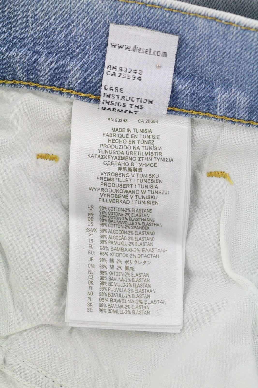 DIESEL 2019 D-Strukt 0GDAM Mens Jeans W30/L34 Slim Leg Mid Waist Washed