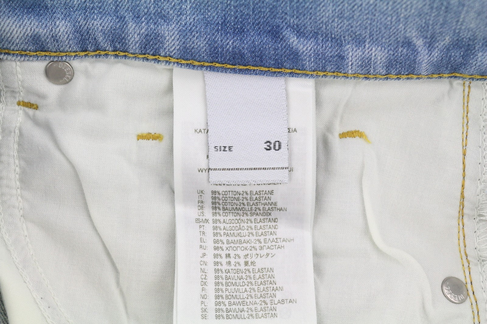 DIESEL 2019 D-Strukt 0GDAM Mens Jeans W30/L34 Slim Leg Mid Waist Washed