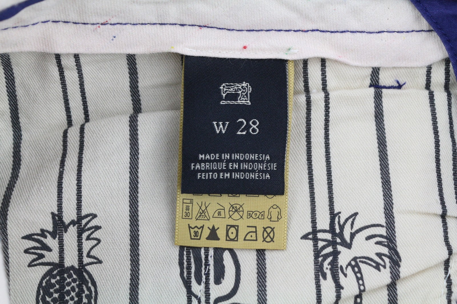 SCOTCH & SODA Men Shorts W28 Chino Blue Zipper 5-Design Pockets Logo Casual