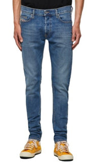 DIESEL D-Luster 009ZR Mens Jeans W30/L30 Slim  Stretch Buttoned Washed Blue