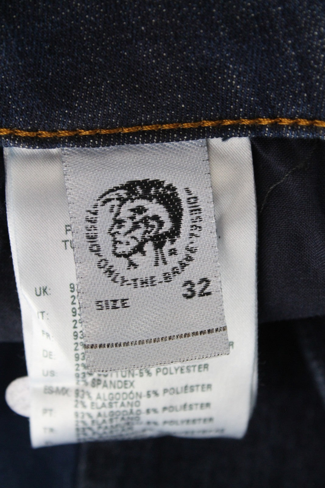 DIESEL D-Luhic-SP-NE 069IU Men's W32 Tapered Sweat Jogg Jeans Panel Contrast