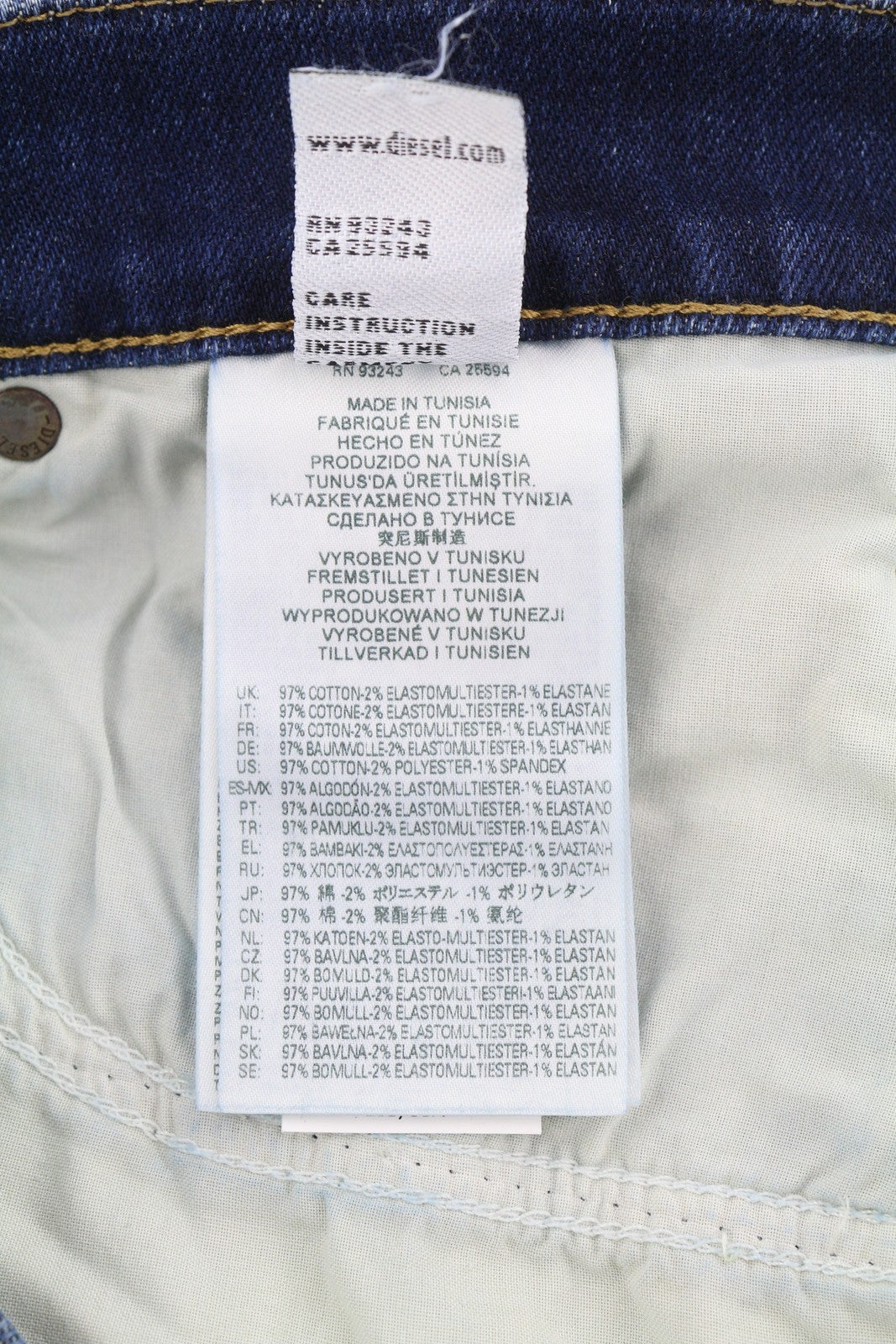 DIESEL D-Luster 009ML Mens Jeans W30/L32 Slim  Stretch Buttoned Blue