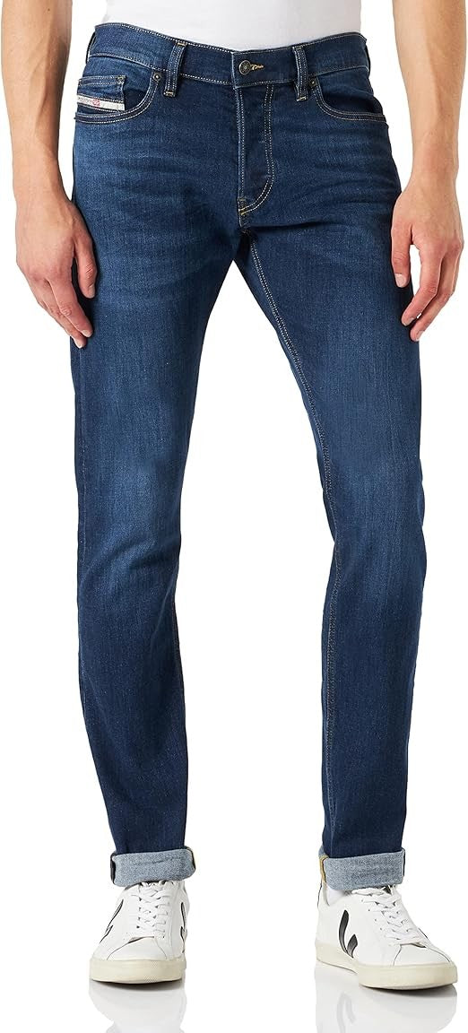 DIESEL D-Luster 0ELAW Mens Jeans W32/L32 Slim  Buttoned Washed  Blue