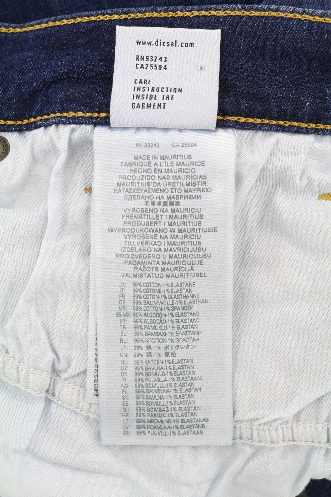 DIESEL D-Luster 0ELAW Mens Jeans W32/L32 Slim  Buttoned Washed  Blue