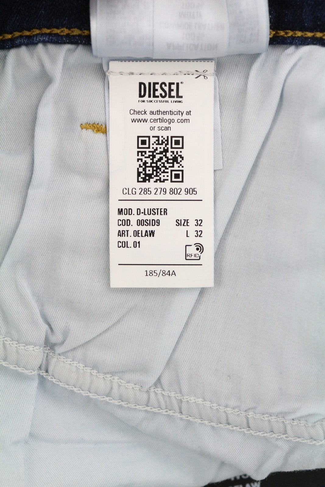 DIESEL D-Luster 0ELAW Mens Jeans W32/L32 Slim  Buttoned Washed  Blue