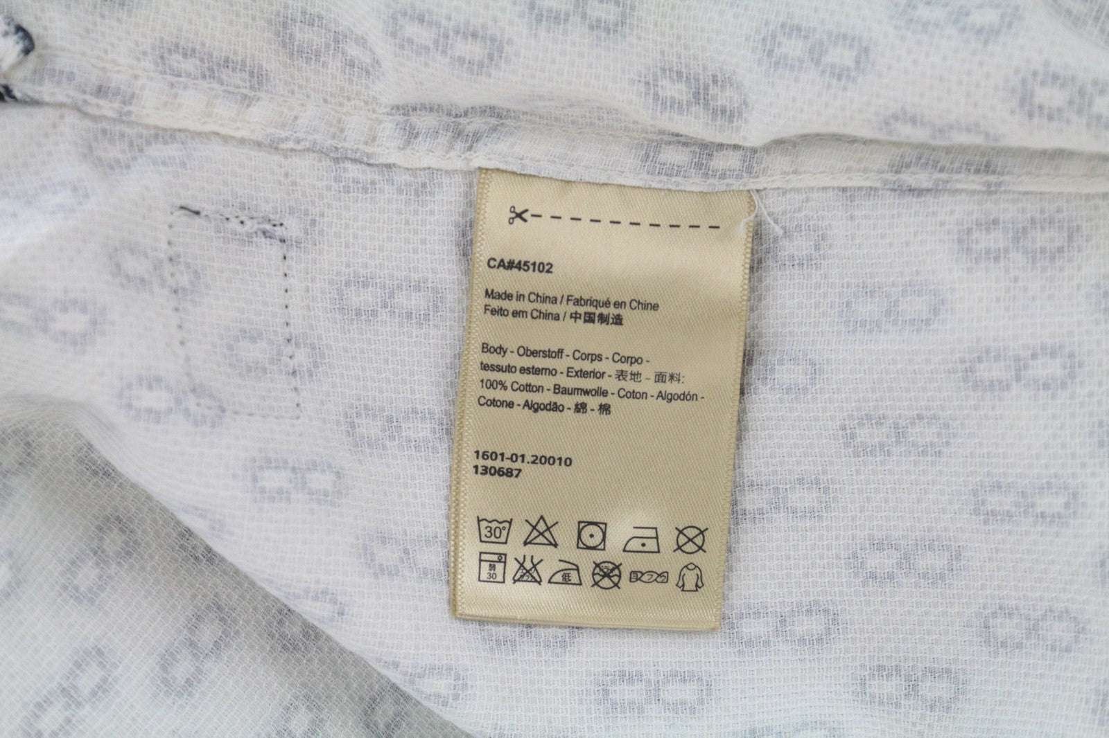 SCOTCH & SODA Men Shirt M Spread Collared Twill Casual Abstract Patterned