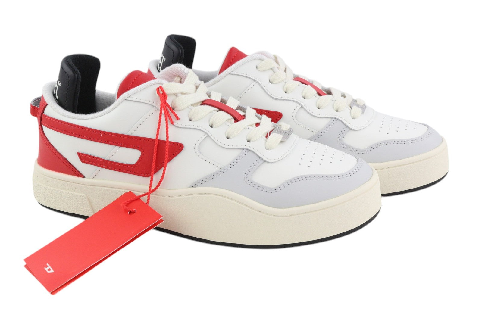 DIESEL S-Ukiyo Low Mens Sneakers EU44 Light Cow Leather Lace Up RRP€195