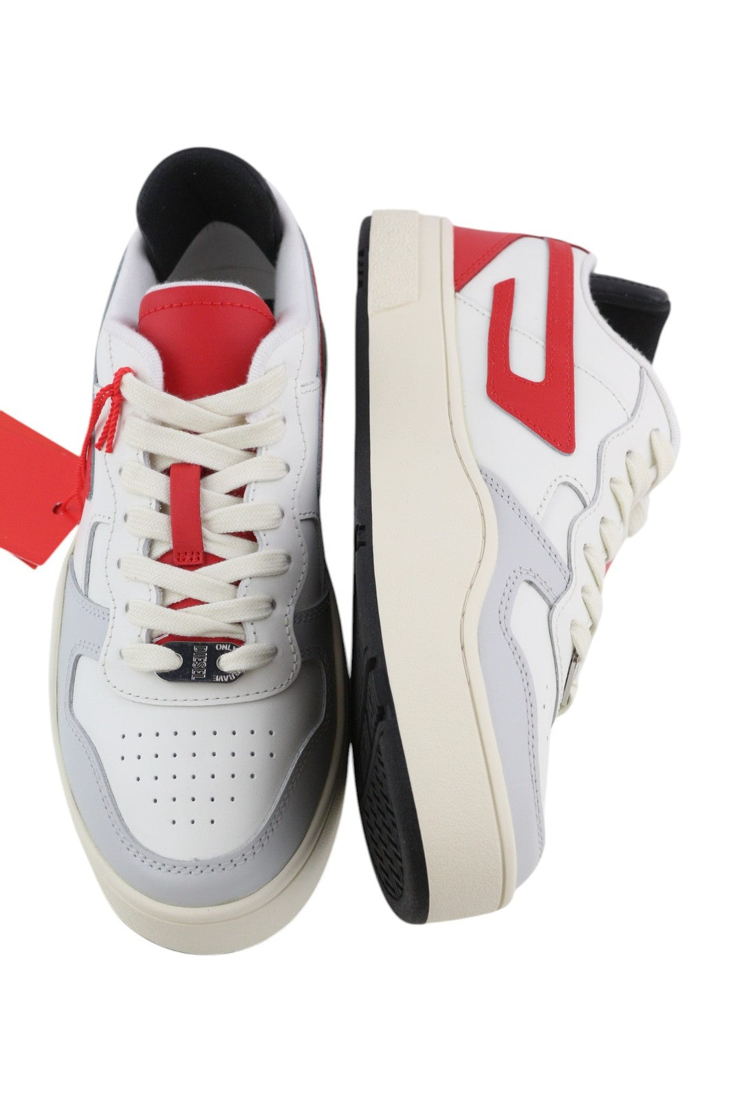 DIESEL S-Ukiyo Low Mens Sneakers EU44 Light Cow Leather Lace Up RRP€195