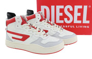 DIESEL S-Ukiyo Mid Mens Sneakers EU44.5 Light Cow Leather RRP€140 Trainers