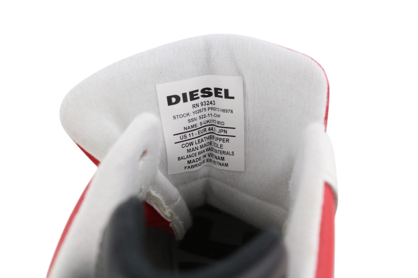 DIESEL S-Ukiyo Mid Mens Sneakers EU44.5 Light Cow Leather RRP€140 Trainers