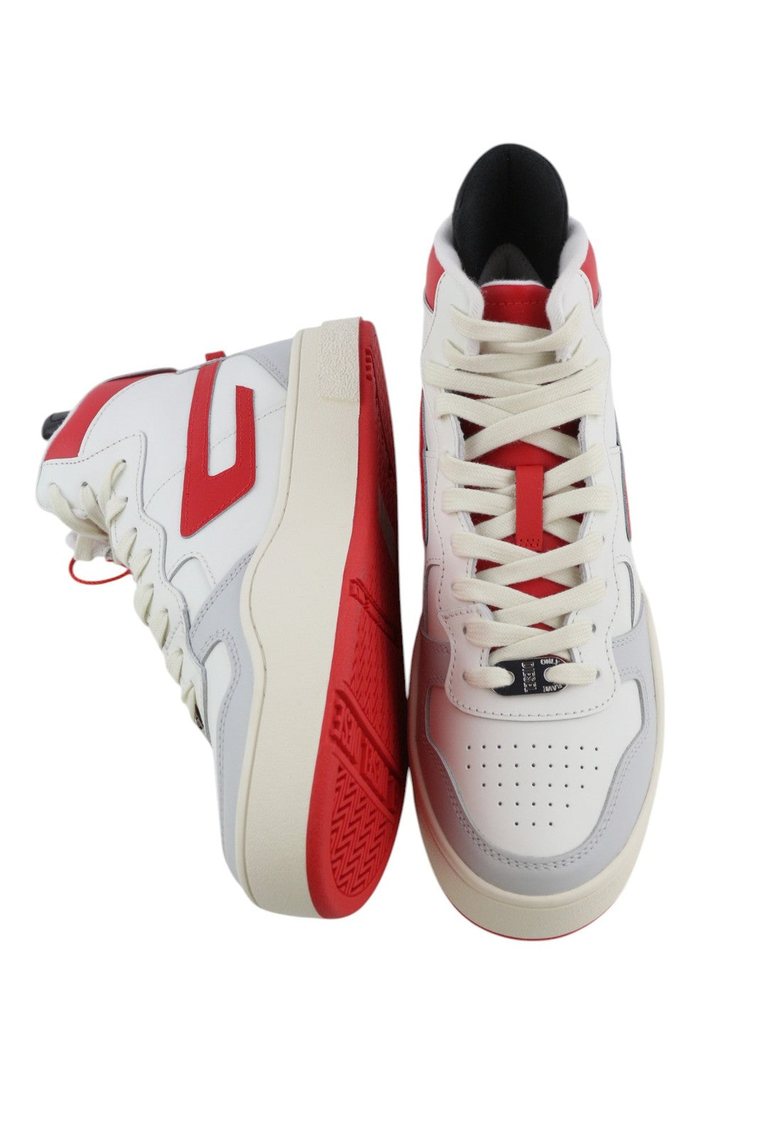 DIESEL S-Ukiyo Mid Mens Sneakers EU41 Light Leather Lace Up RRP€140 Trainers