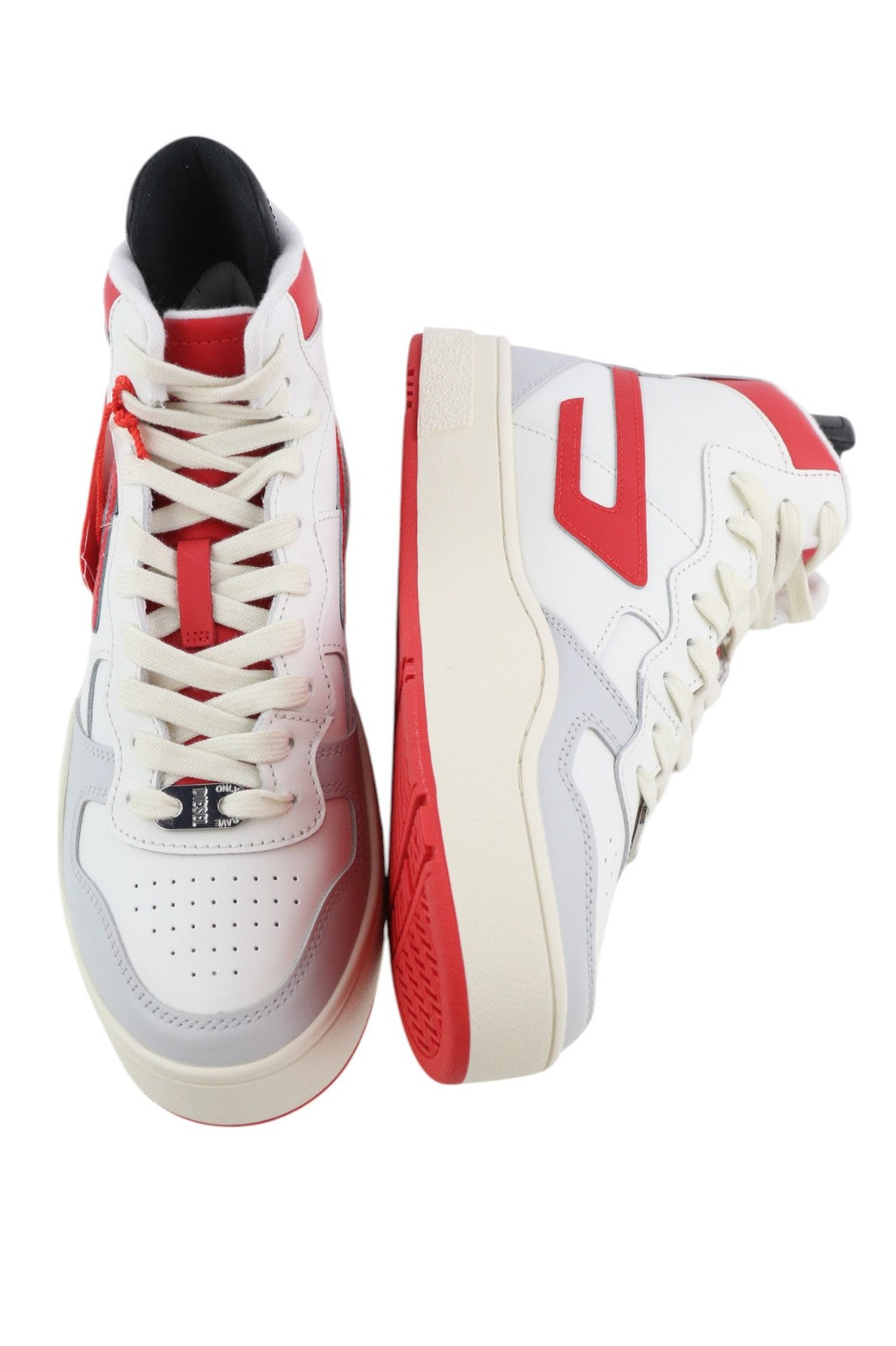 DIESEL S-Ukiyo Mid Mens Sneakers EU42 Light Cow Leather Trainers RRP140