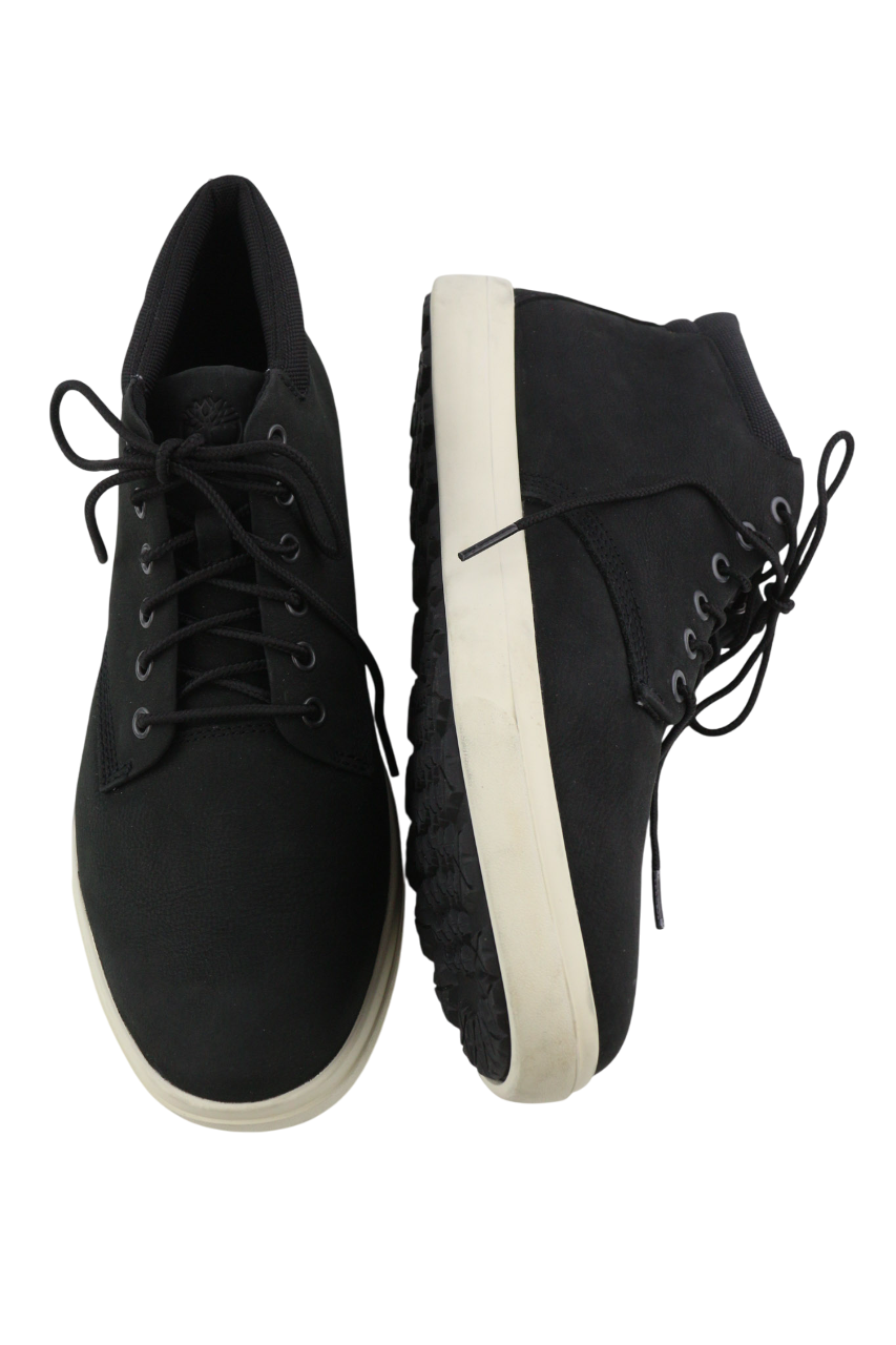 TIMBERLAND A23TM Mens Boots EU44/45 Black Leather Almond Toe Ankle Lace Up