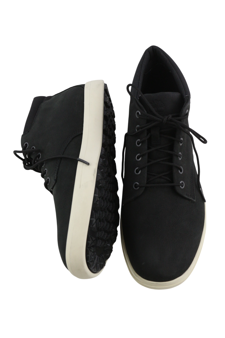 TIMBERLAND A23TM Mens Boots EU44/45 Black Leather Almond Toe Ankle Lace Up