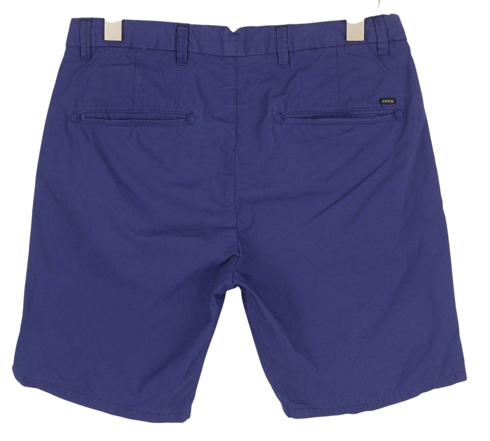 SCOTCH & SODA Men Shorts W29 Chino Blue Zip Fly 5-Design Pockets Logo Casual