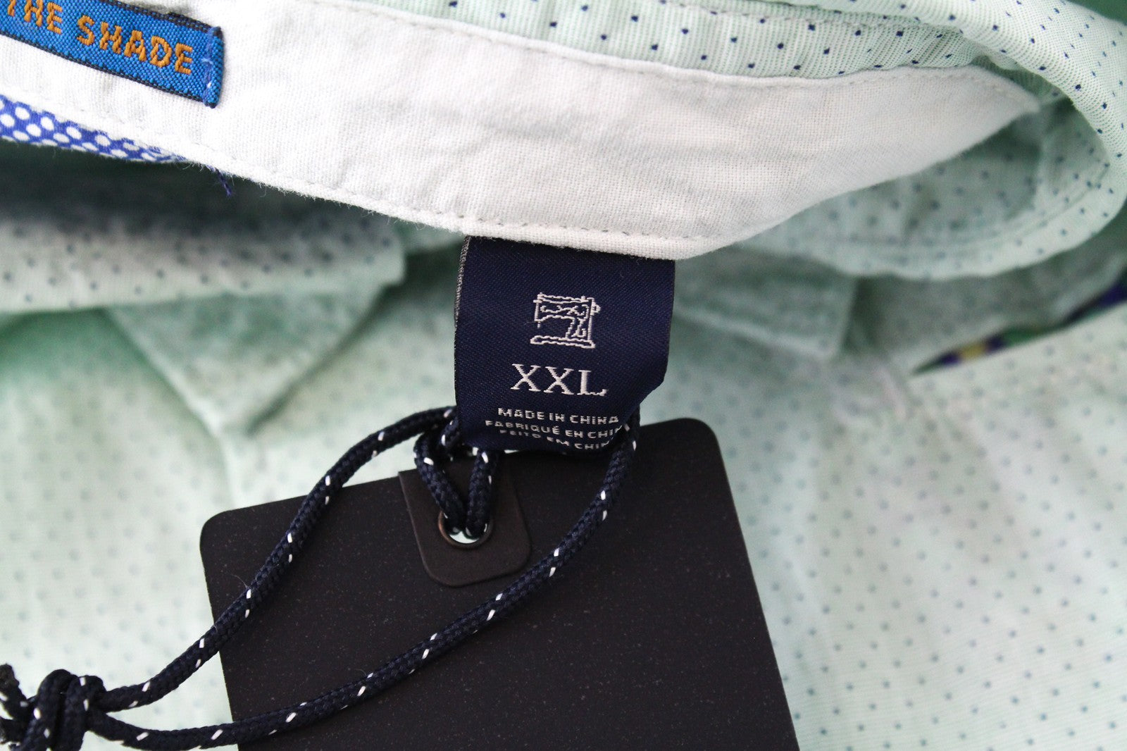 SCOTCH & SODA Men's 2XL Shirt Green Twill Polka Dot Button-Up Pocket Square