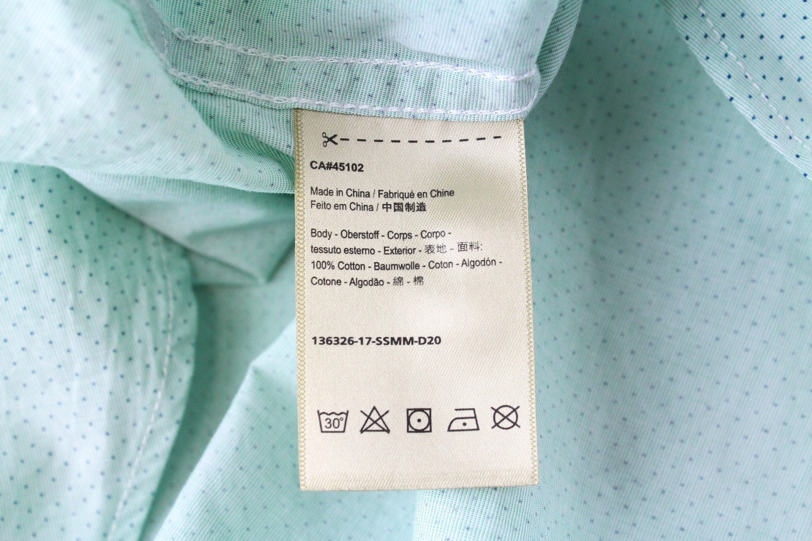 SCOTCH & SODA Men's 2XL Shirt Green Twill Polka Dot Button-Up Pocket Square