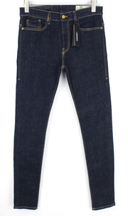 DIESEL D-Amny 089AC Men's W28/L32 Zip Skinny Fit Blue Dark Stretch Denim