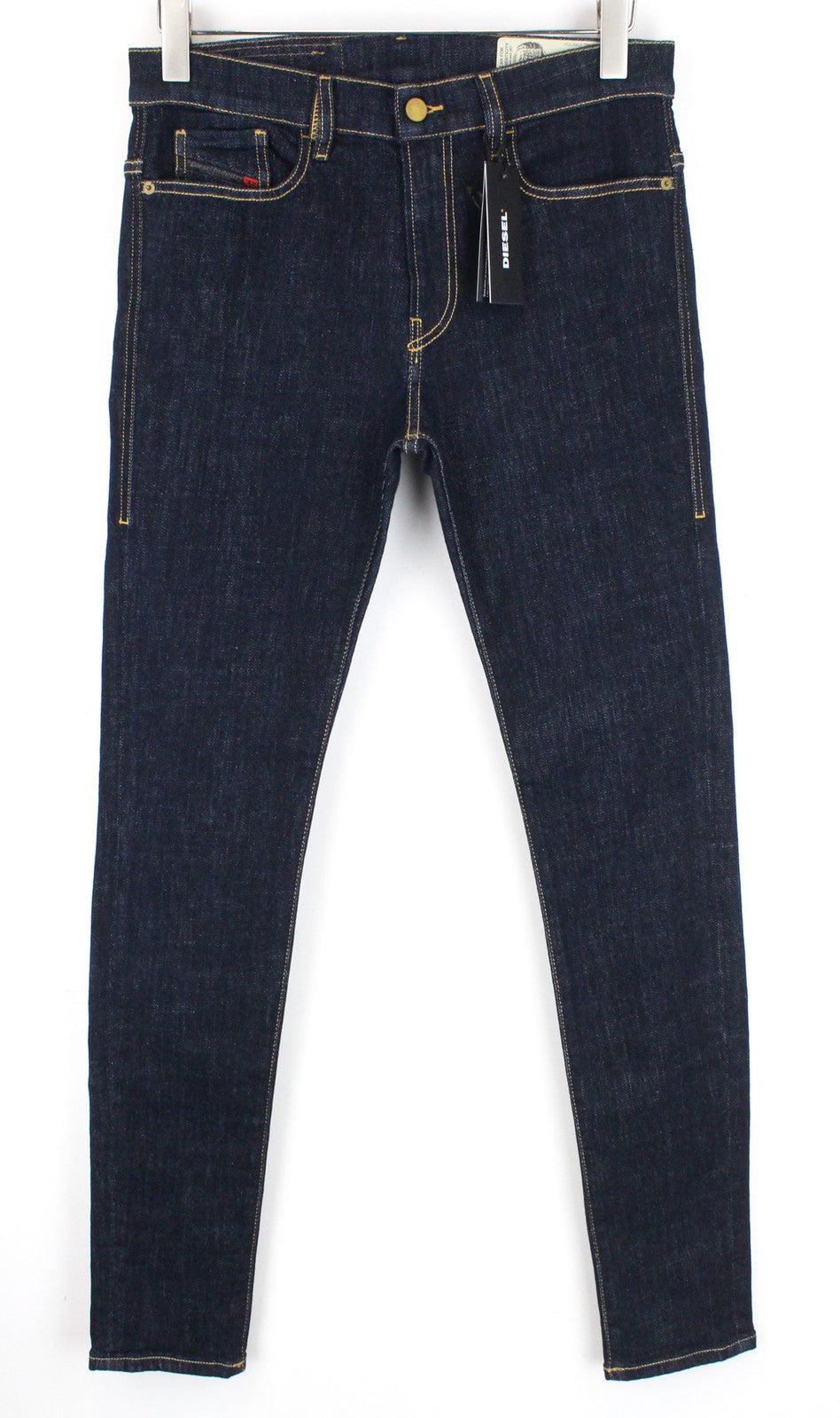 DIESEL D-Amny 089AC Men's W28/L32 Zip Skinny Fit Blue Dark Stretch Denim