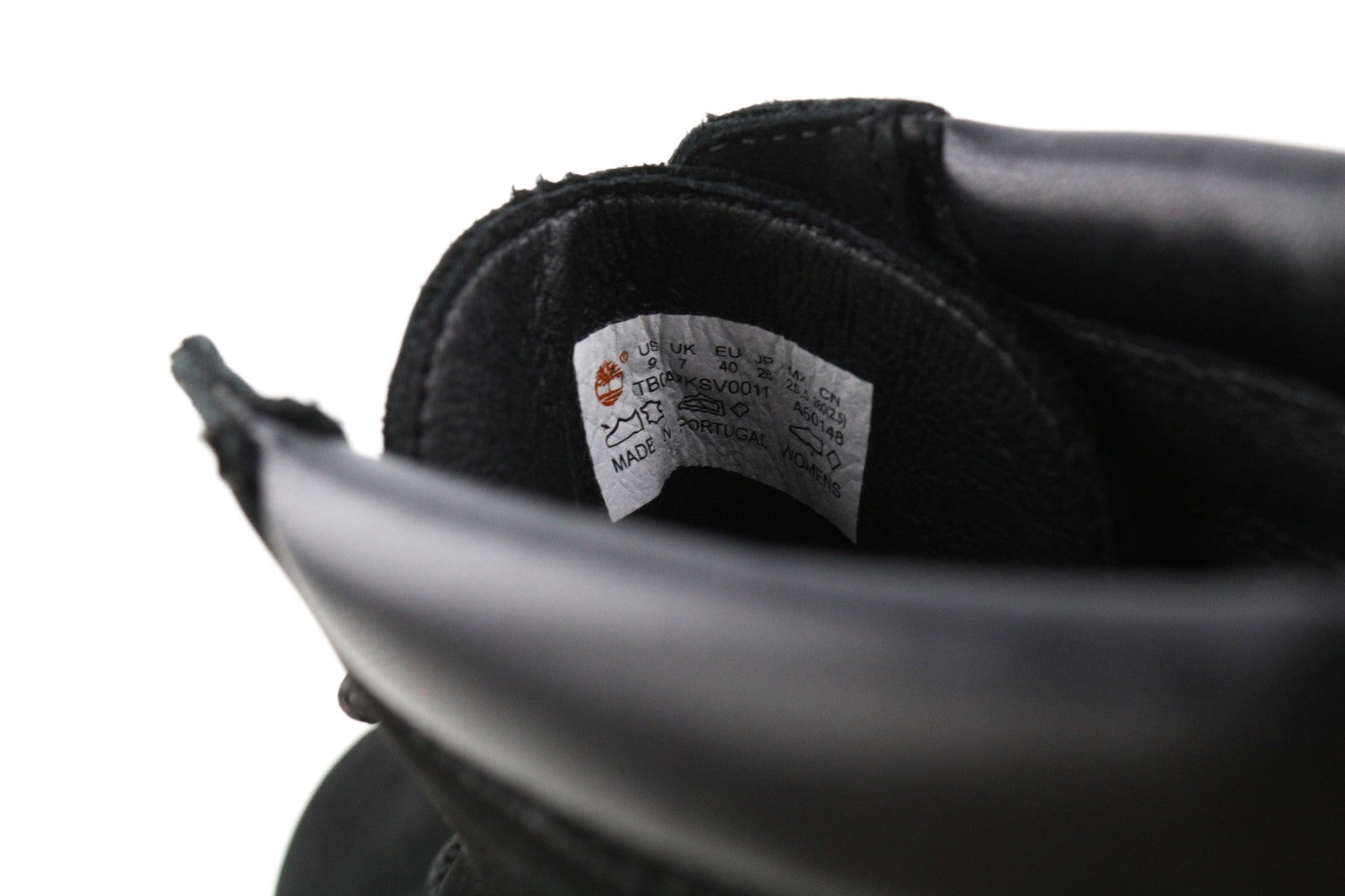 TIMBERLAND Women Boots EU39.5/40 Black Leather Almond Toe Ankle Waterproof