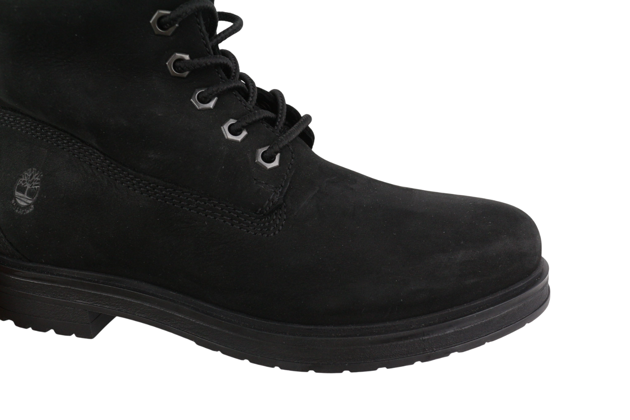 TIMBERLAND Women Boots EU39.5/40 Black Leather Almond Toe Ankle Waterproof