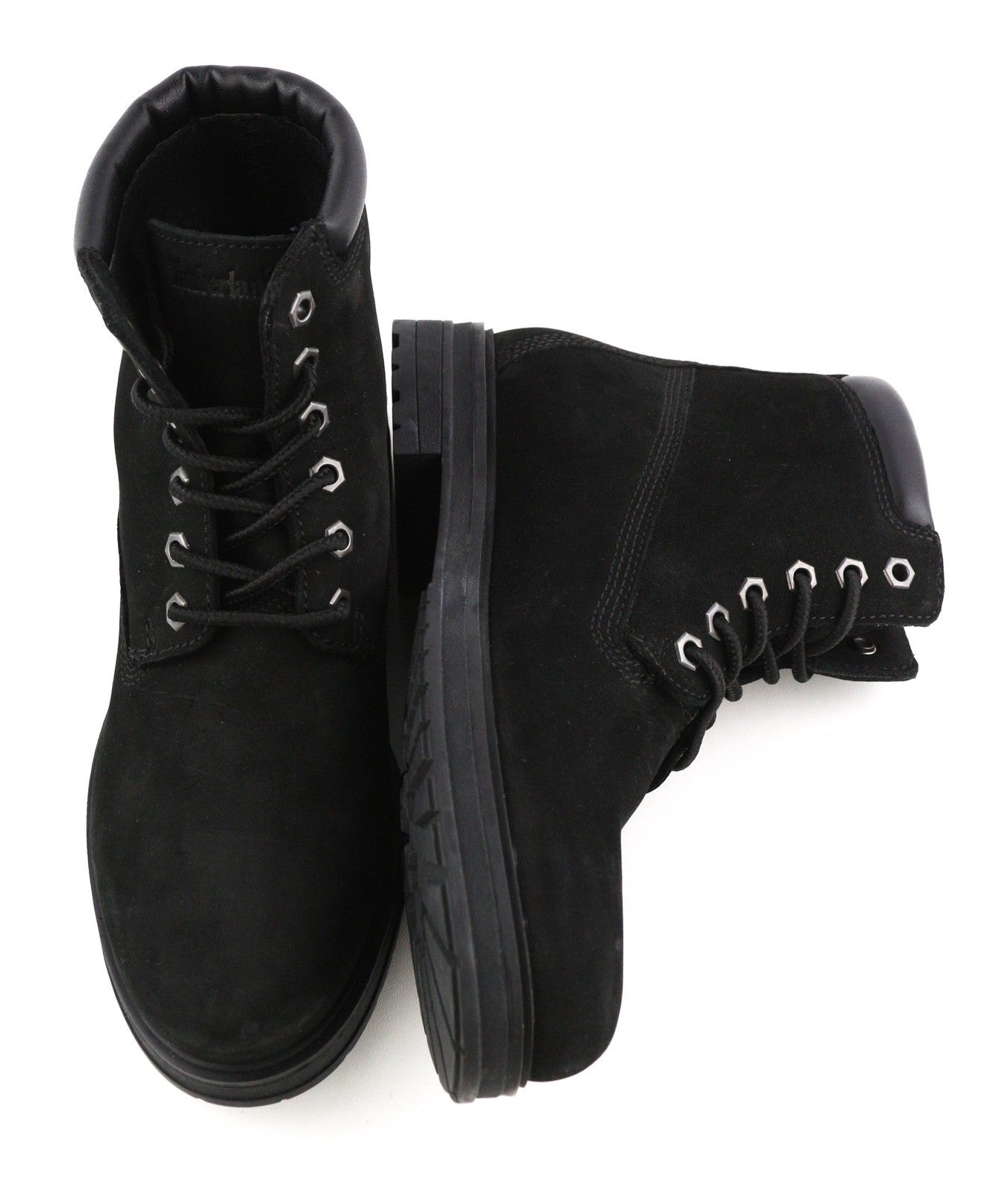 TIMBERLAND Women Boots EU39.5/40 Black Leather Almond Toe Ankle Waterproof