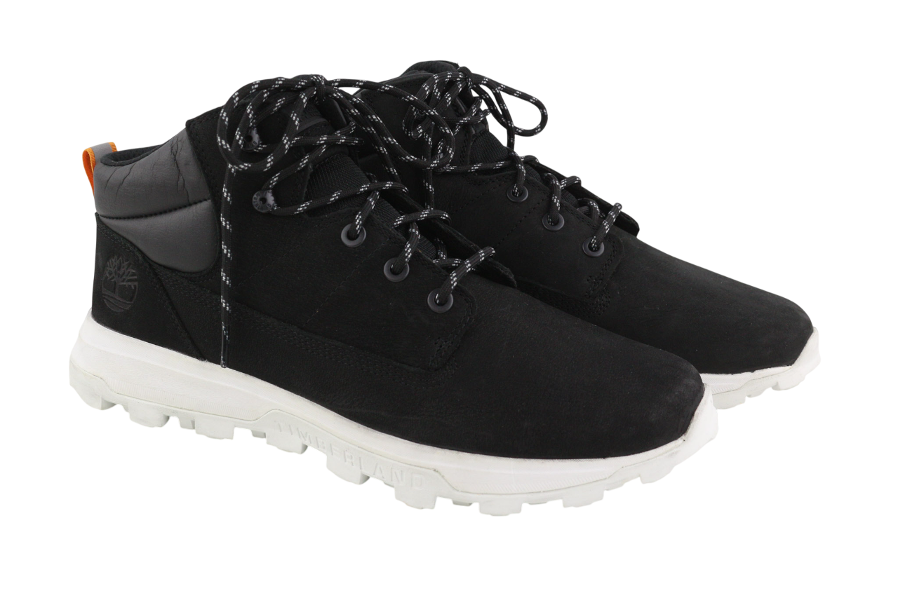 TIMBERLAND A28P9 Mens Boots EU45 EU46 Black Almond Toe Ankle Ortholite ReBOTL