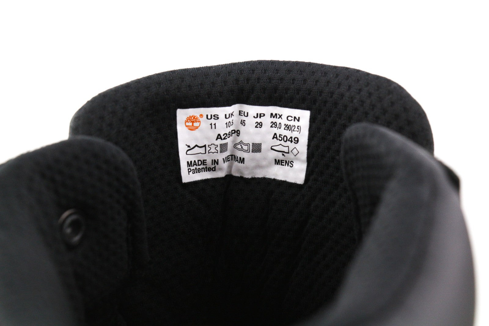 TIMBERLAND A28P9 Mens Boots EU45 EU46 Black Almond Toe Ankle Ortholite ReBOTL