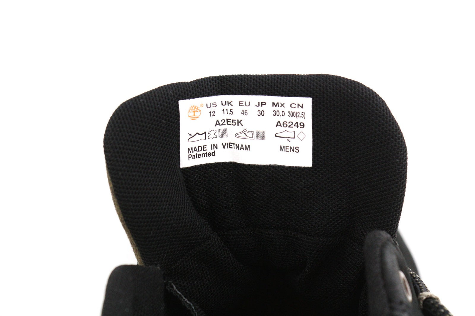 TIMBERLAND A2E5K Mens Boots EU46 EU47.5 Black Leather Almond Toe Lace ReBOTL