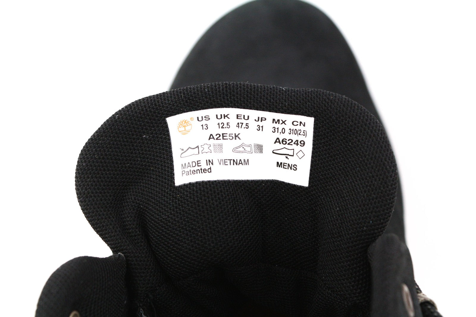 TIMBERLAND A2E5K Mens Boots EU46 EU47.5 Black Leather Almond Toe Lace ReBOTL