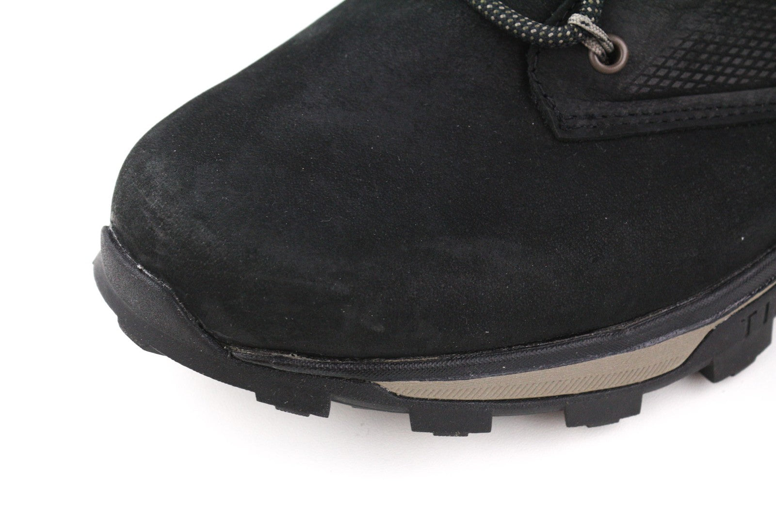 TIMBERLAND A2E5K Mens Boots EU46 EU47.5 Black Leather Almond Toe Lace ReBOTL