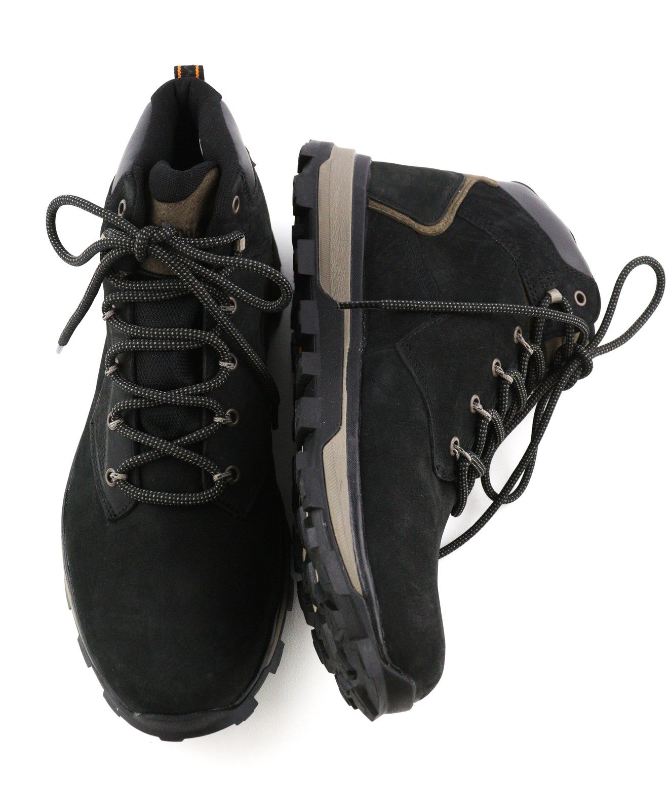 TIMBERLAND A2E5K Mens Boots EU46 EU47.5 Black Leather Almond Toe Lace ReBOTL