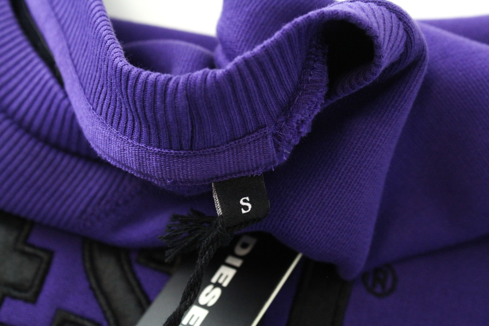 DIESEL F-Arap Felpa Women's S Oversized Cotton Pulled Sleeves Crew Sweatshirt