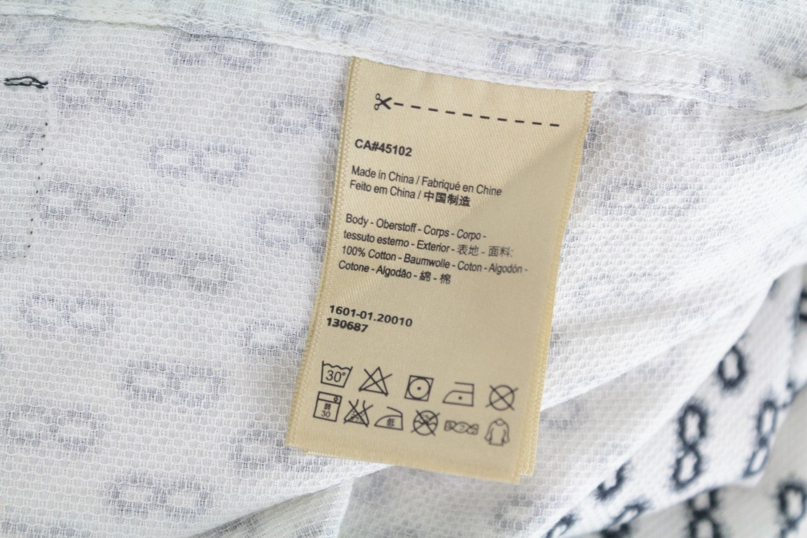 SCOTCH & SODA Men Shirt L Spread Collared Twill Casual Abstract Patterned