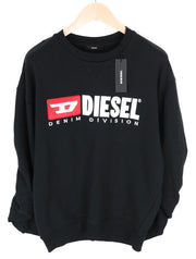 DIESEL F-Arap Felpa Women Sweatshirt XS Oversized Casual Black Ruffled Sleeves