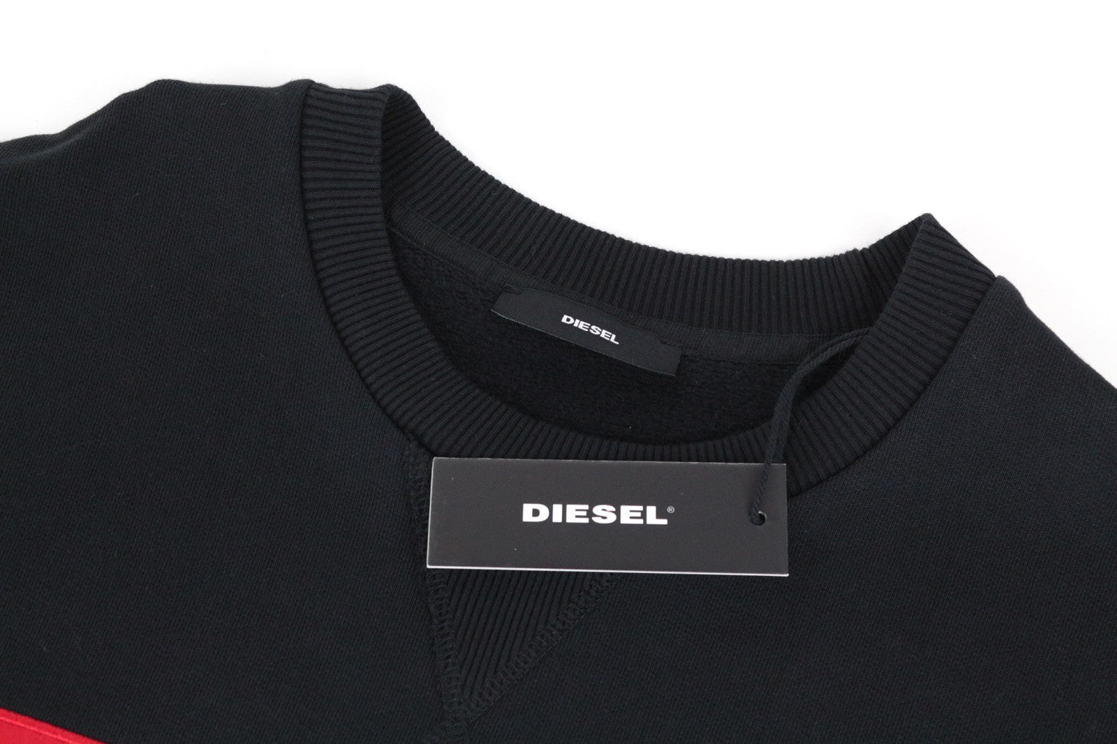 DIESEL F-Arap Felpa Women Sweatshirt XS Oversized Casual Black Ruffled Sleeves