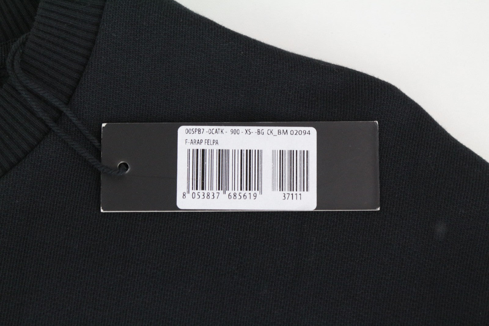 DIESEL F-Arap Felpa Women Sweatshirt XS Oversized Casual Black Ruffled Sleeves