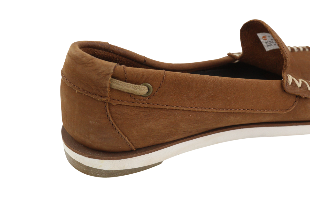 TIMBERLAND Mens Shoes EU43 Brown Leather Slip On Almond Toe  True Cloud