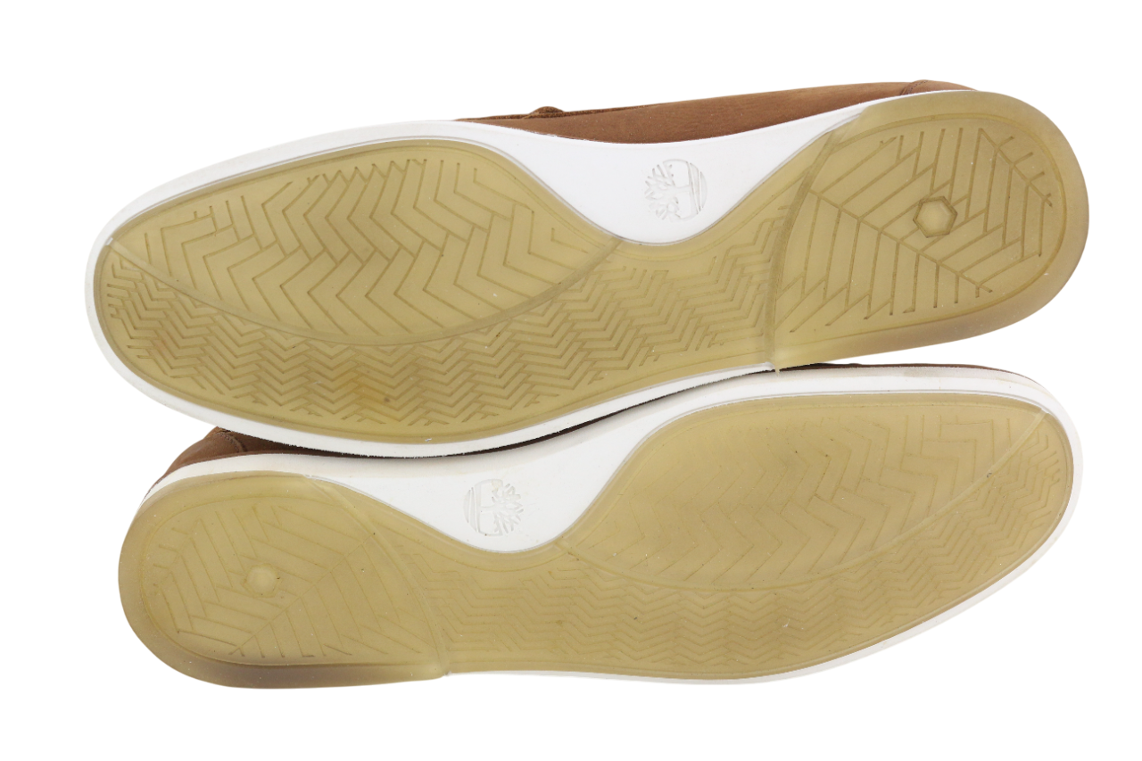 TIMBERLAND Mens Shoes EU43 Brown Leather Slip On Almond Toe  True Cloud
