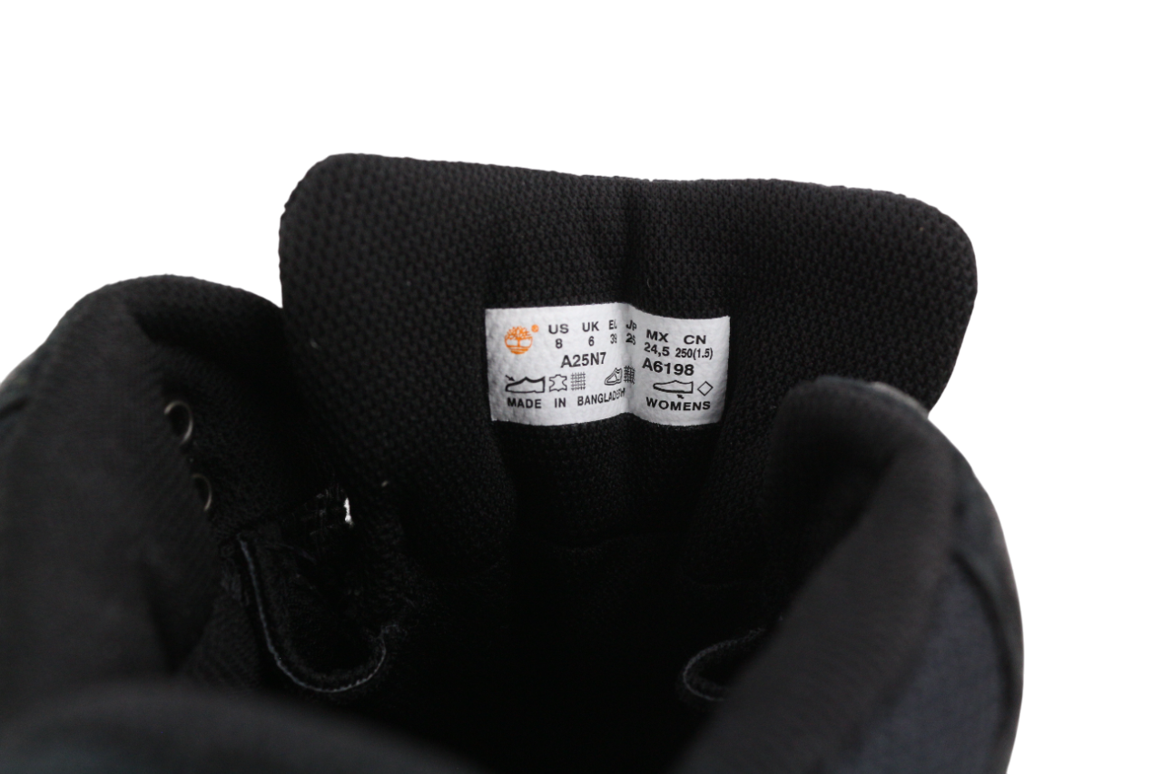 TIMBERLAND A25N7 Womens Boots EU39 UK6 Black Leather Waterproof Anti-Fatigue