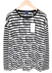 SCOTCH & SODA Tokyo Toujours Men Sweatshirt XL Palm Leaf Printed Crew Striped