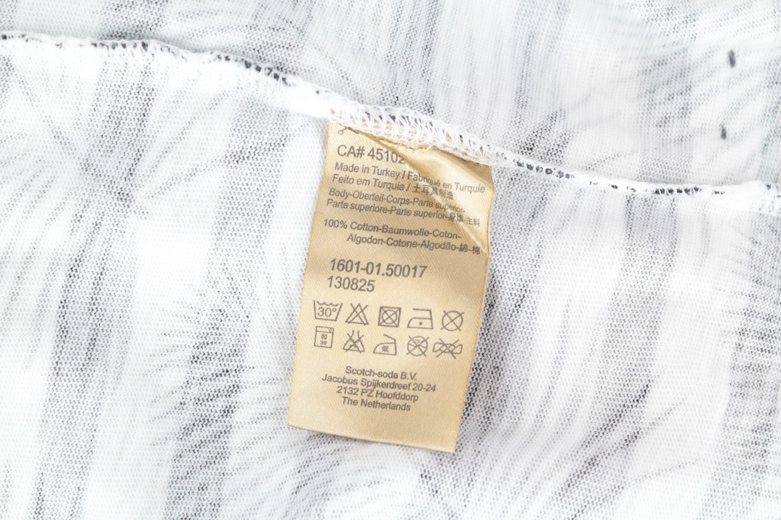 SCOTCH & SODA Tokyo Toujours Men Sweatshirt XL Palm Leaf Printed Crew Striped