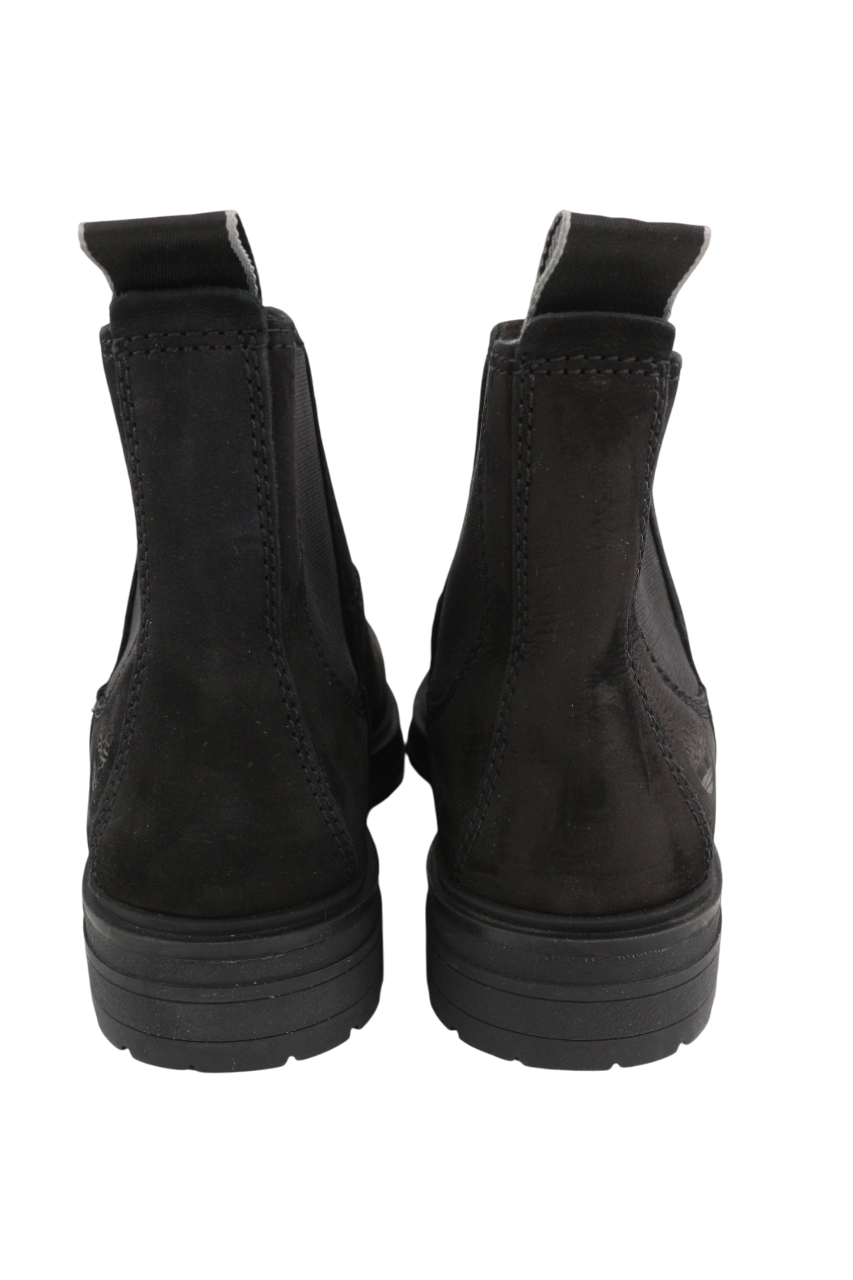TIMBERLAND Womens Boots EU37.5 UK4.5 Black Leather Almond Toe Rubber Chelsea