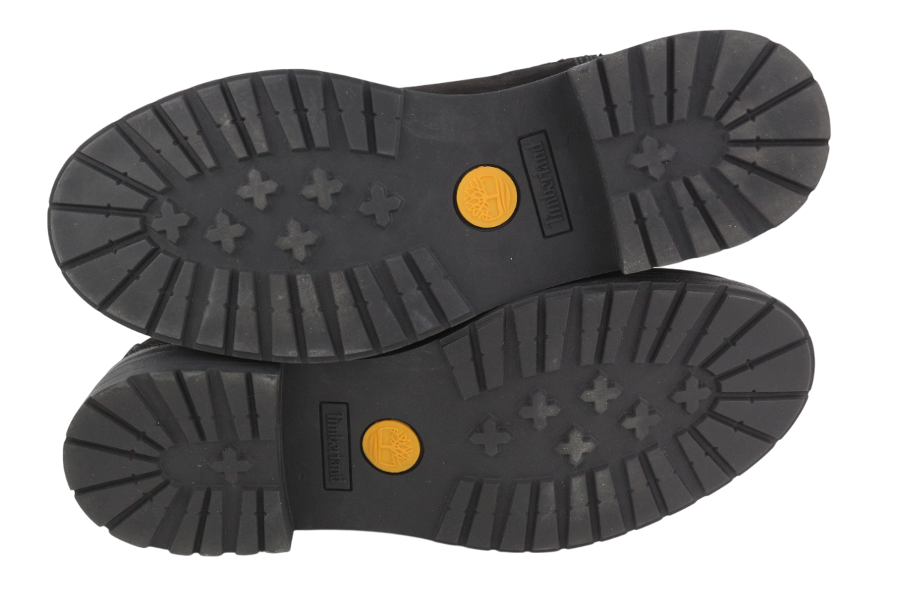 TIMBERLAND Womens Boots EU37.5 UK4.5 Black Leather Almond Toe Rubber Chelsea