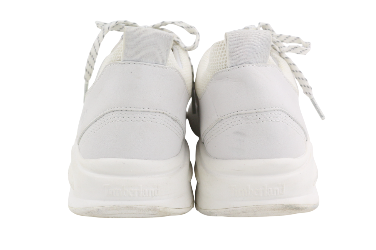 TIMBERLAND A219C Womens Sneakers EU40 UK7 White Almond Toe Lace Up Low Trainers