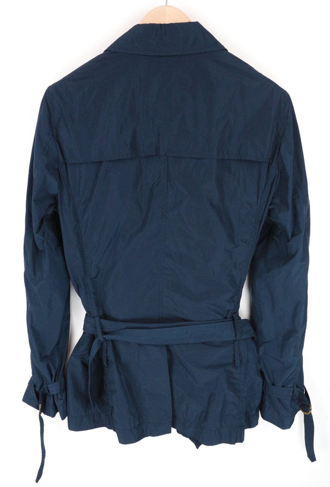 RICHMOND X Men's Jacket 48 Belted Short Trench Nylon Coat Casual Blue