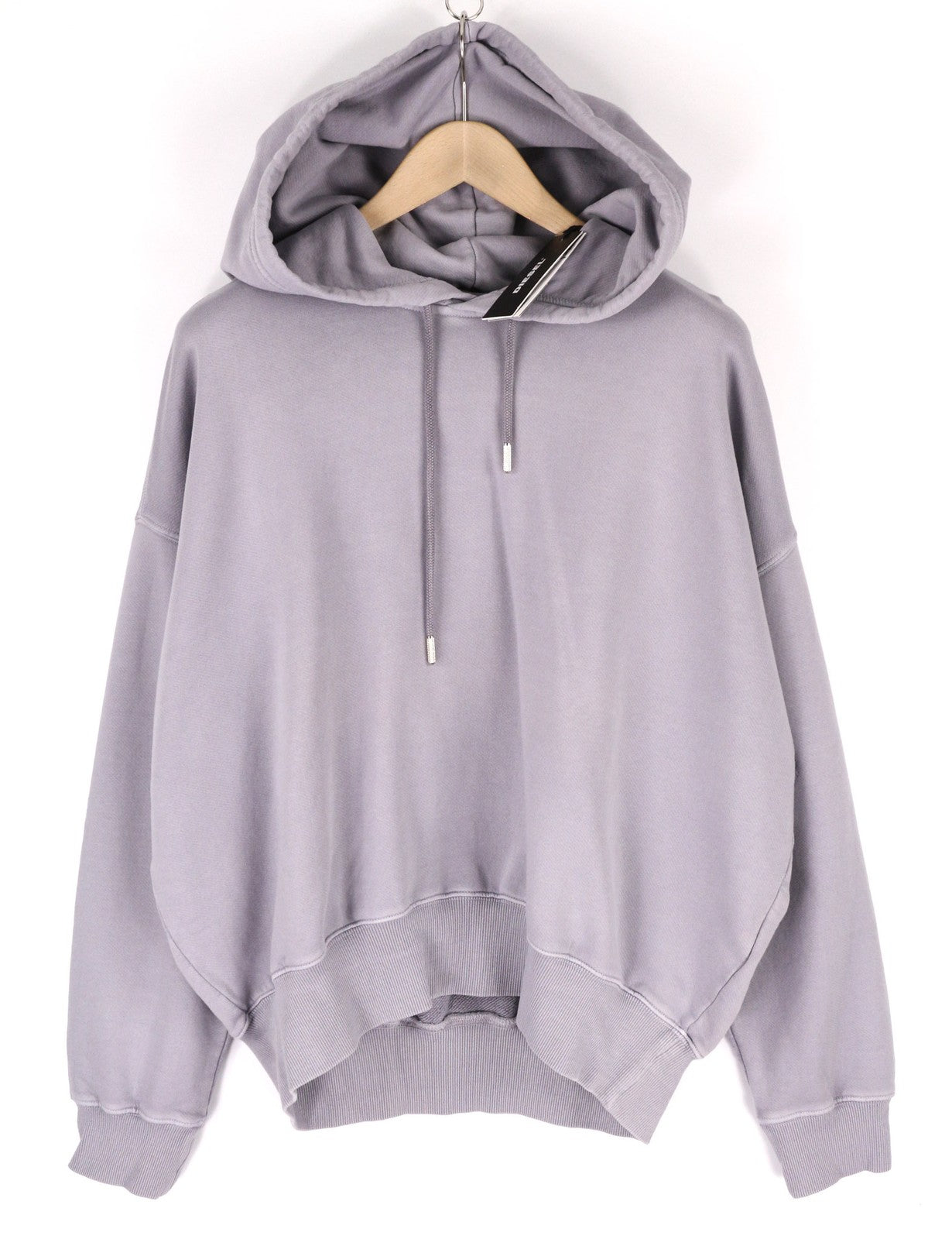DIESEL F-Magdalena Felpa Womens Hoodie XL Purple Washed Hood Pullover RRP175