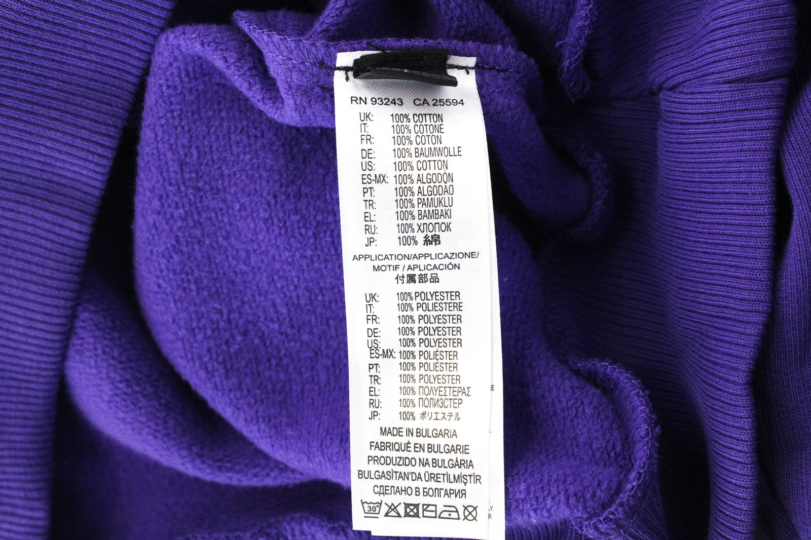 DIESEL F-Arap Felpa Women's XS Purple Sweatshirt Oversized Pulled Sleeves