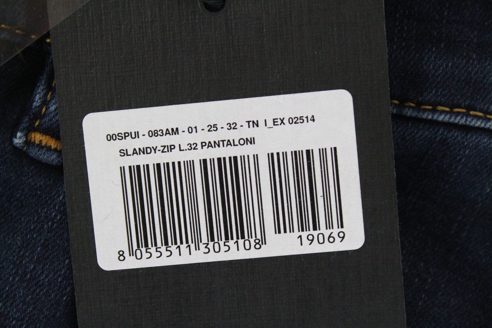 DIESEL Slandy-Zip 083AM Women's W25/L32 Super Skinny Fit Blue Denim Zip