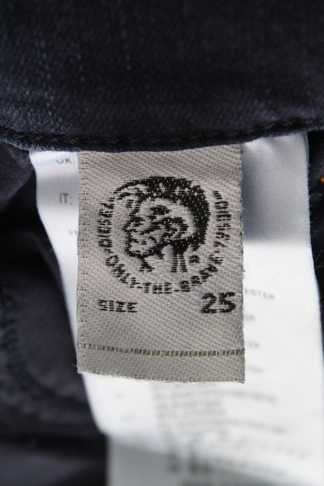 DIESEL Slandy-Zip 083AM Women's W25/L32 Super Skinny Fit Blue Denim Zip